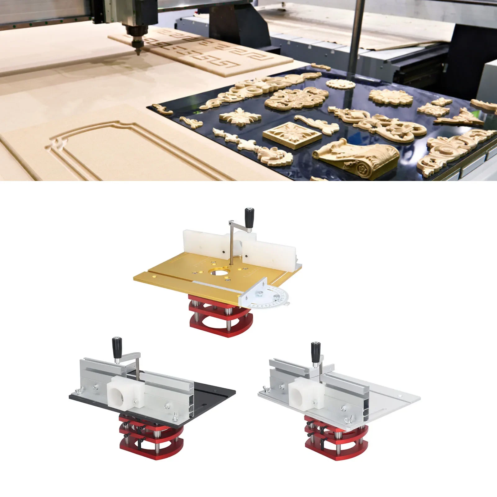 Router  with Top Plate Router Lifting Base Woodworking Slotting Trimming Chamfering Table Top Woodworking Router