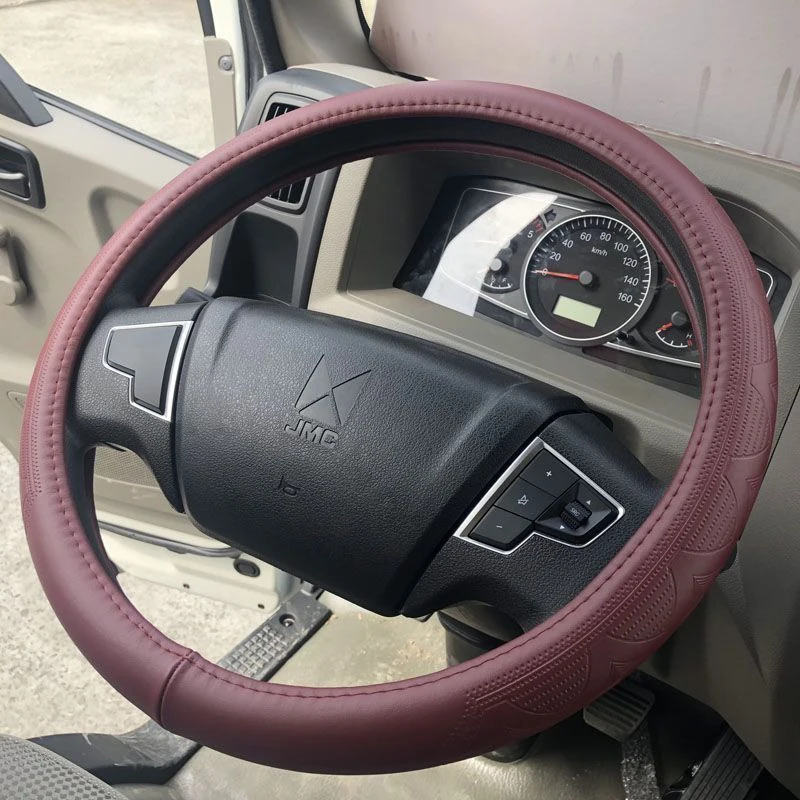Cubierta de cuero para volante de camión grande, envoltura de 38-50CM para Dongfeng SANY SCANIA IVECO ISUZU Volvo MAN Renault DAF Hino