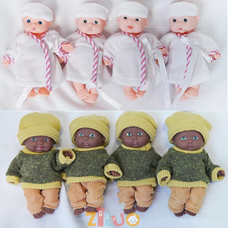 Reborn Dolls 12cm Simulation Bebe Reborn 1/12 Doll with Clothes Palm Munecas Sportswear Dolls for Girls Toys Munecas Para Ninas