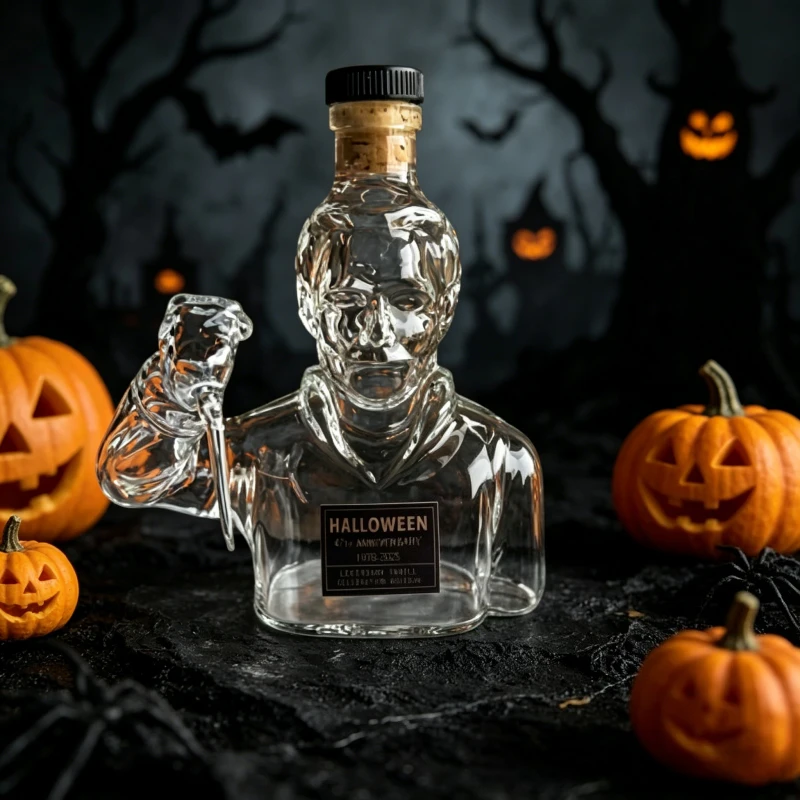 1978-2025 Michael Myers Halloween Anniversary Whiskey Decanter Barware Collectible Ornament