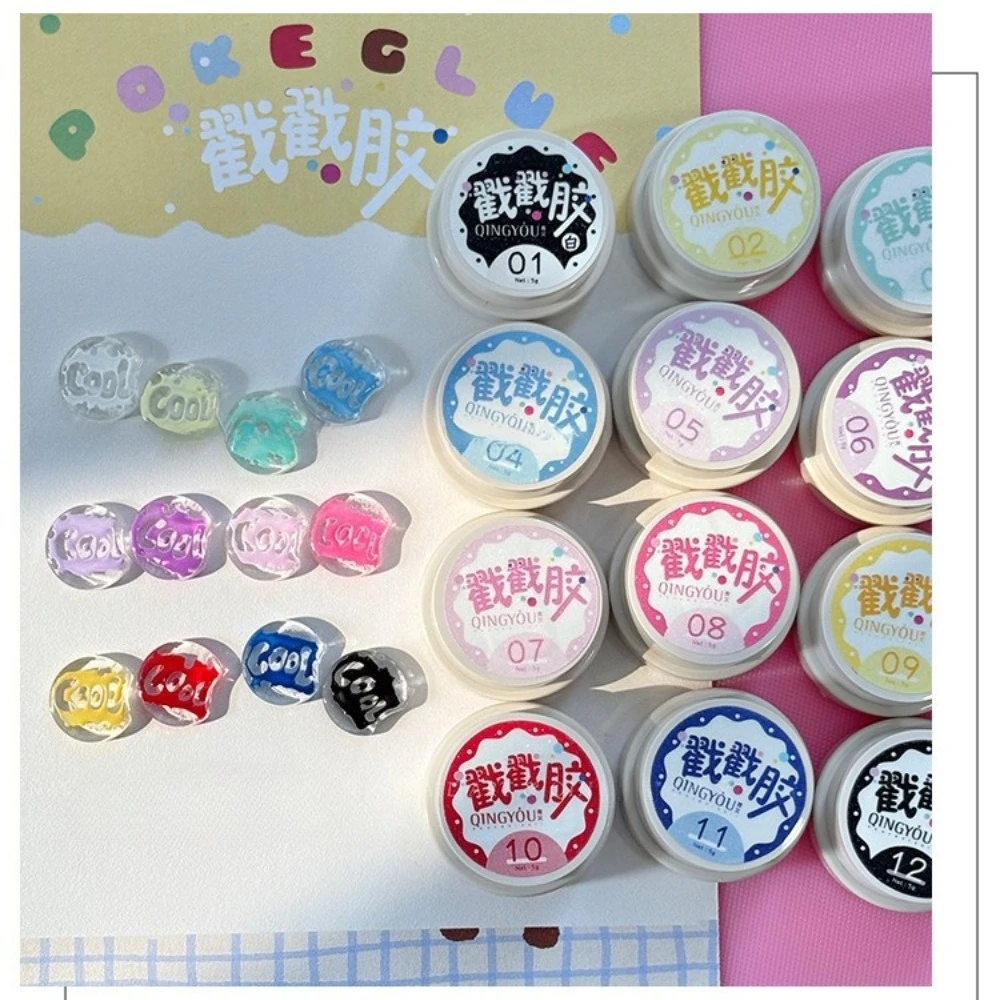 

Nail Poke Art Gel Hole Wave Bubble Effect 3D Lace Dyeing Glue Painting Nail Hollow UV LED Soak Off Varnish Nail Polish Tools