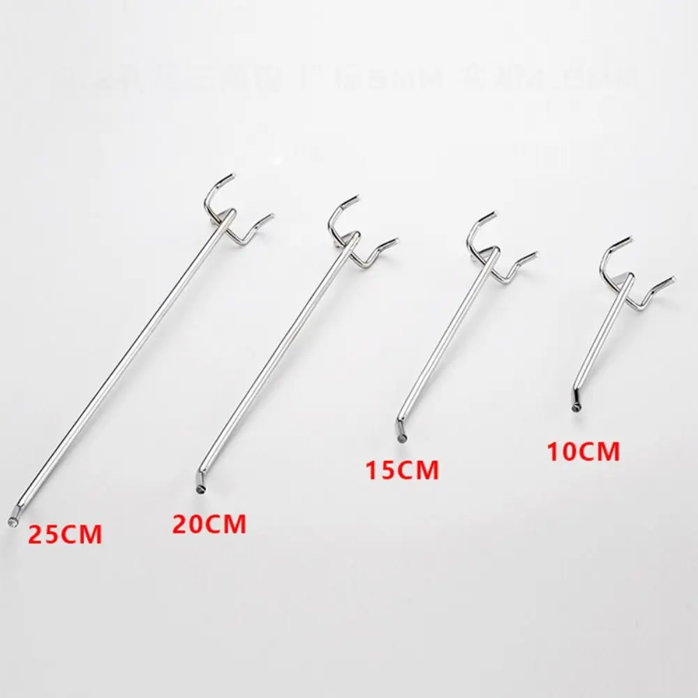 Silver Pegboard Hooks Panel Display Hooks Storage Racks Retail Shop Peg