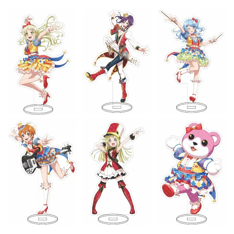 

15CM BanG Dream! Anime Figures Hello, Happy World! Band Cosplay Acrylic Stands Model Desk Decor Standing Sign Props Fans Gifts