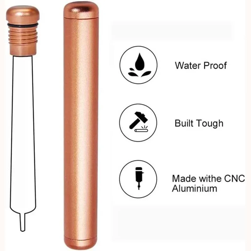 Soporte de tubo de almacenamiento ligero, tubo de almacenamiento de aleación de aluminio, tubo de cigarro a prueba de humedad, tubo sellado anticaída