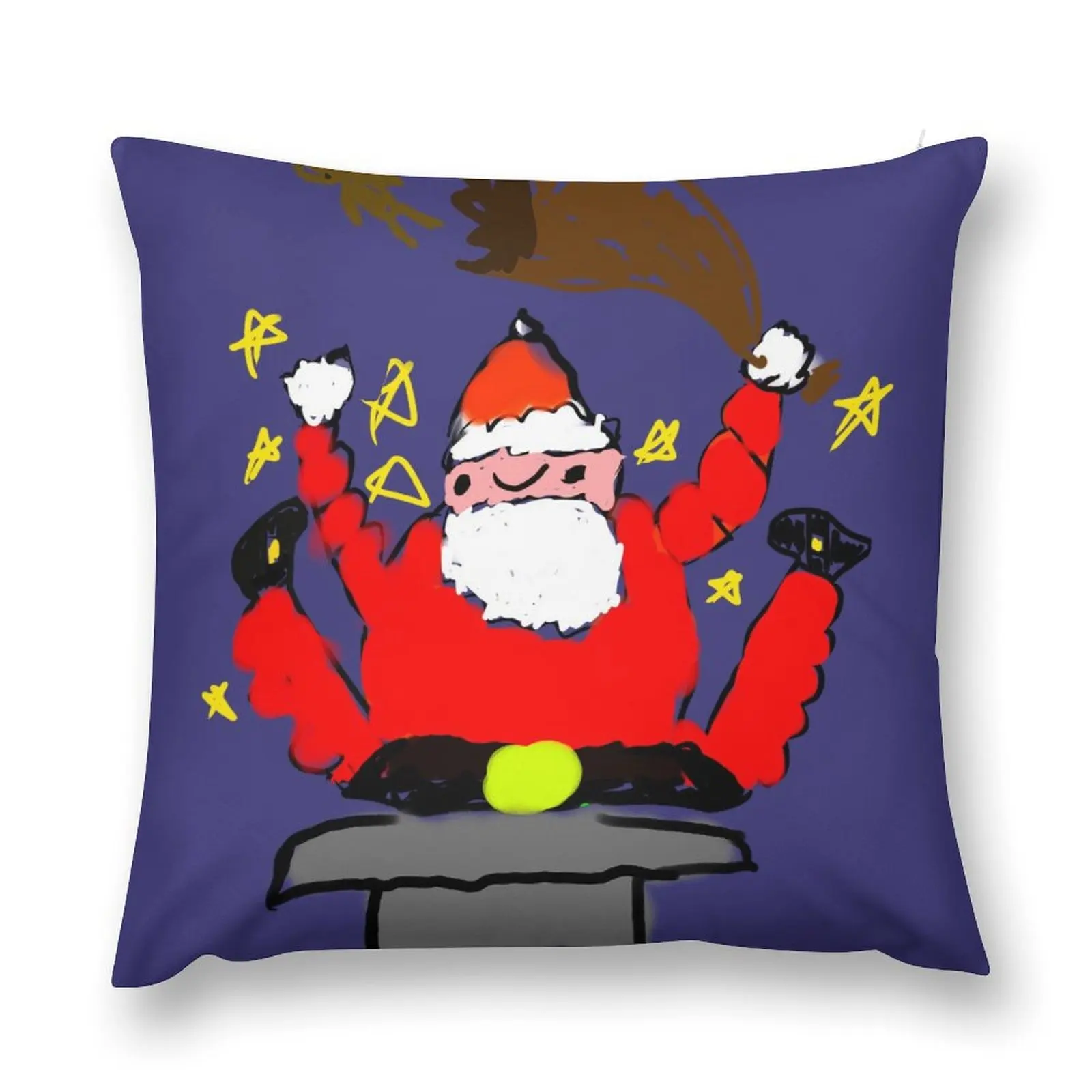 Santa coming down the chimney Throw Pillow Decorative pillowcase ornamental pillows pillow pillowcase pillow