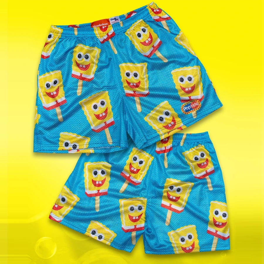 Potdemiel SpongeBob Ice Bar Allover Print Adult Kids Athletic Shorts Family Summer Quick-dry Soft Comfy Lightweight Beach Shorts