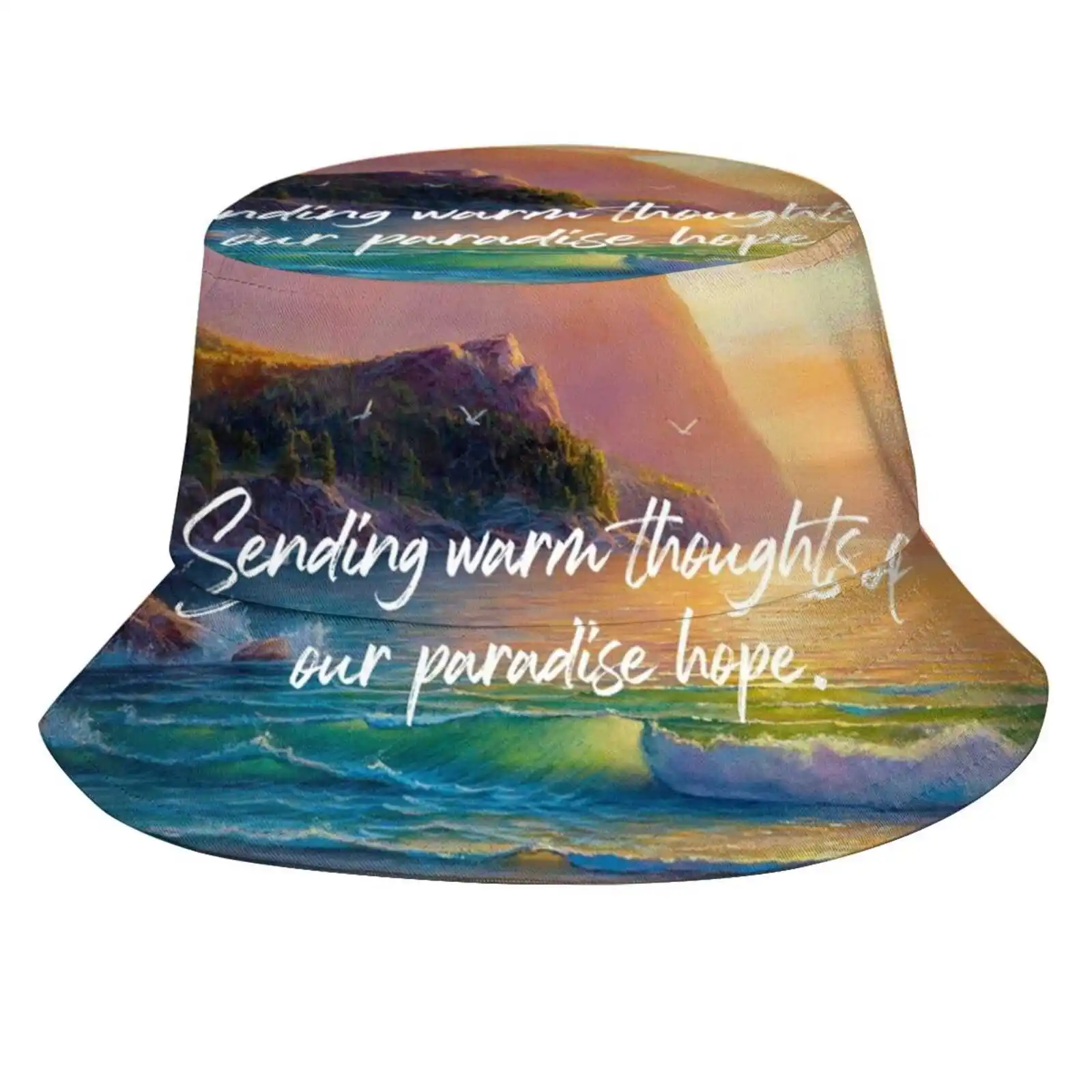 Sending Warm Thoughts Of Our Paradise Hope Korean Ladies Outdoor Sun Hat Bucket Cap Jw Design Jw Arts And Crafts Jw Ministry