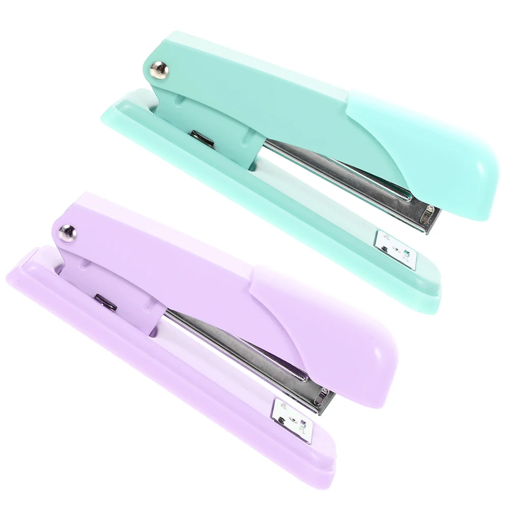 2 Pcs Stapler Staplers Heavy Duty Handheld Office Metal Classroom for Desk Student