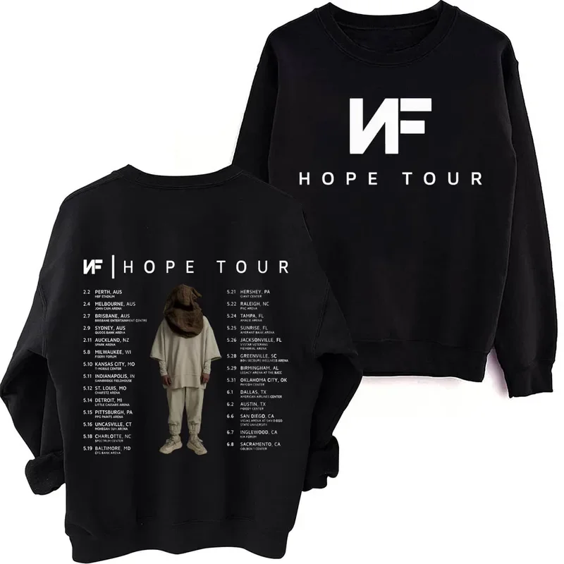 

NF rapper tour 2024 sweatshirt Harajuku round neck long sleeve oversized popular music hoodie fans gift