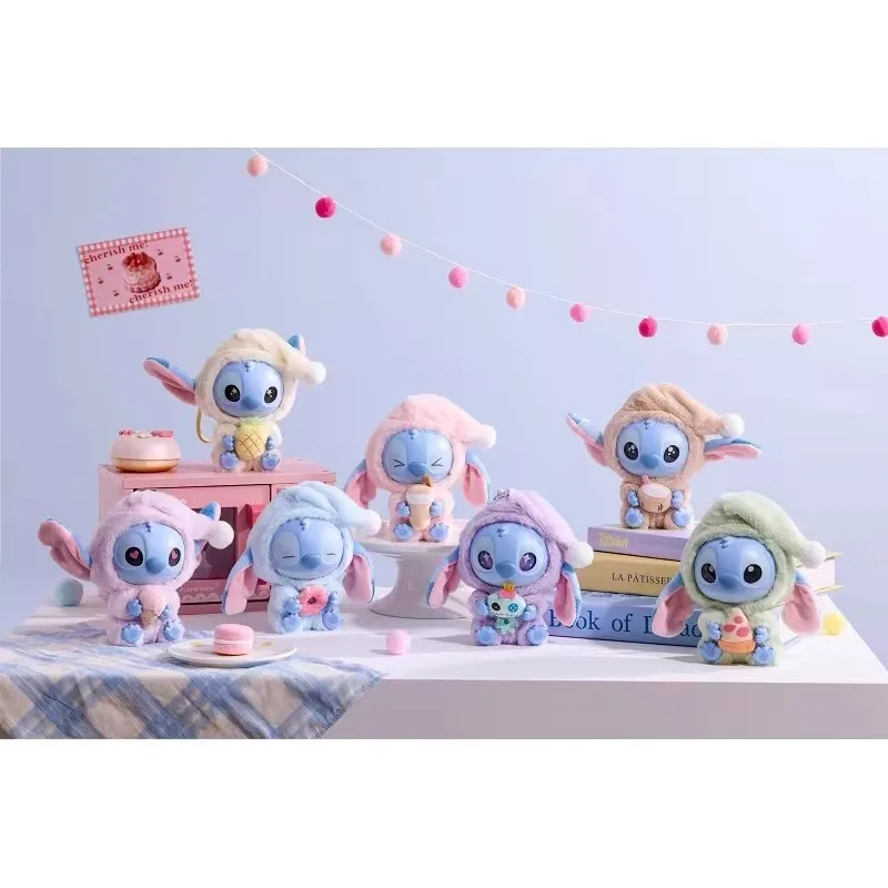 Stitch caixa cega comer alguma coisa antes do sono série vinil caixa mistério saco pingente bonito fofo boneca crianças presente de natal surpresa