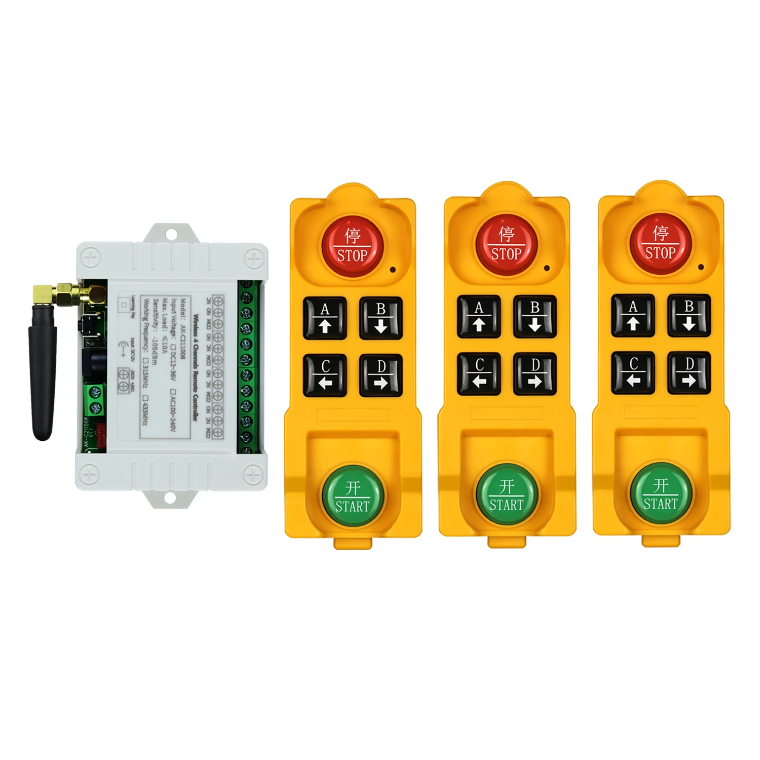 AC110V 220V 433MHz Wireless Remote Control Switch 4CH 10A Relay Receiver Waterpoof RF Transmitter Long Distance Radio Controller