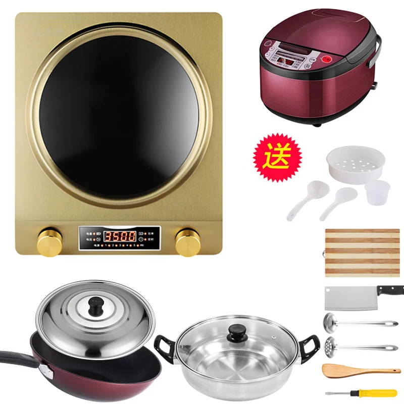 Fogo dome 3500w casa de alta potência fogão de indução casa inteligente de alta potência fogão de bateria panela quente cozinhar multi-função