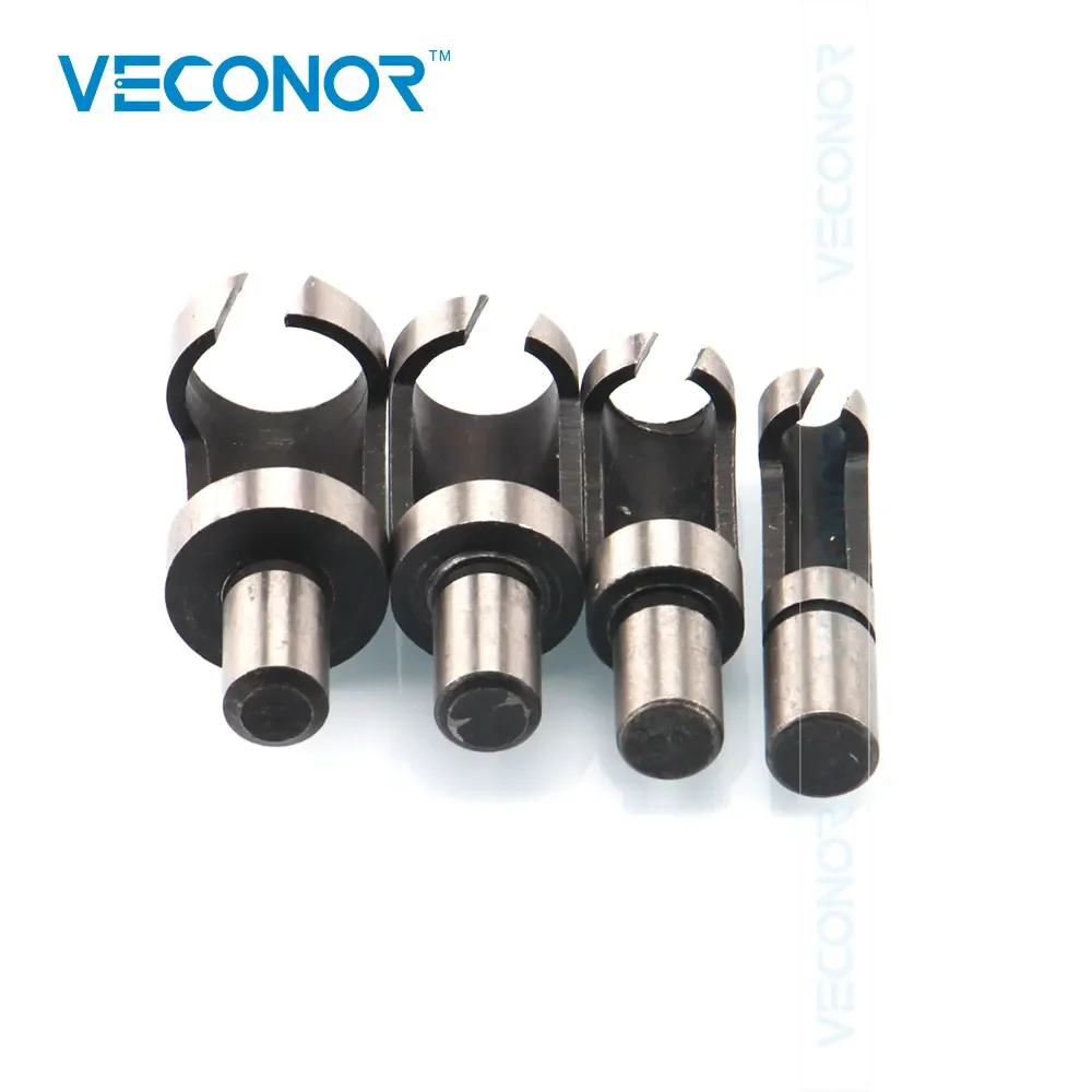 4-Piece Plug Cutter Drill Bit Set Power Tools 6mm 10mm 13mm 16mm