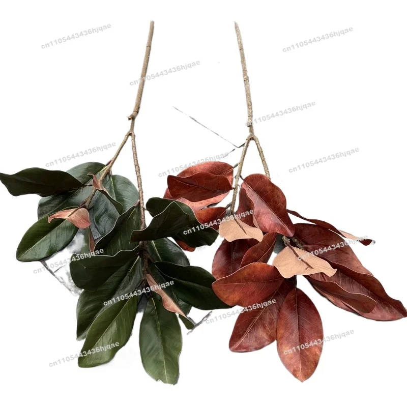 10PCS Simulation Green Plants, Magnolia Leaves, Soft Decoration Garden Wedding Decoration Green Leaves Fake Flowers