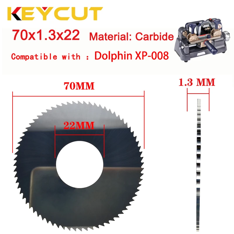 Dolphin 70x1.3x22 XP0812GL Cutter  in Carbide Replacement  Locksmith Tools