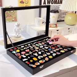 Metal badge display box collection finishing tie felt board medal holder sealed dust-proof brooch box