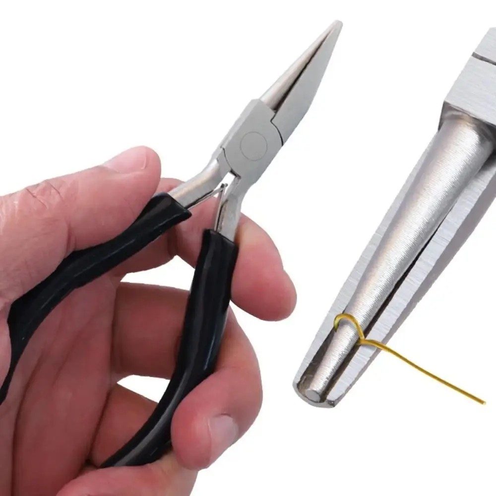 

Мини-щипцы для намотки проволоки с эргономичной ручкой, хорошие характеристики отскока, профессиональные полукруглые вогнутые плоскогубцы, прочные