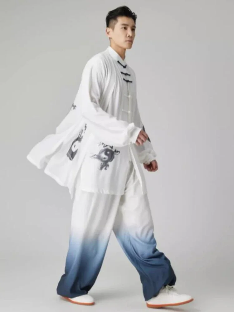Long Sleeved Wushu Traditional Taichi Suit Chinese Triditional Tai Chi Wushu Kungfu Classical Practice Clothes Performance