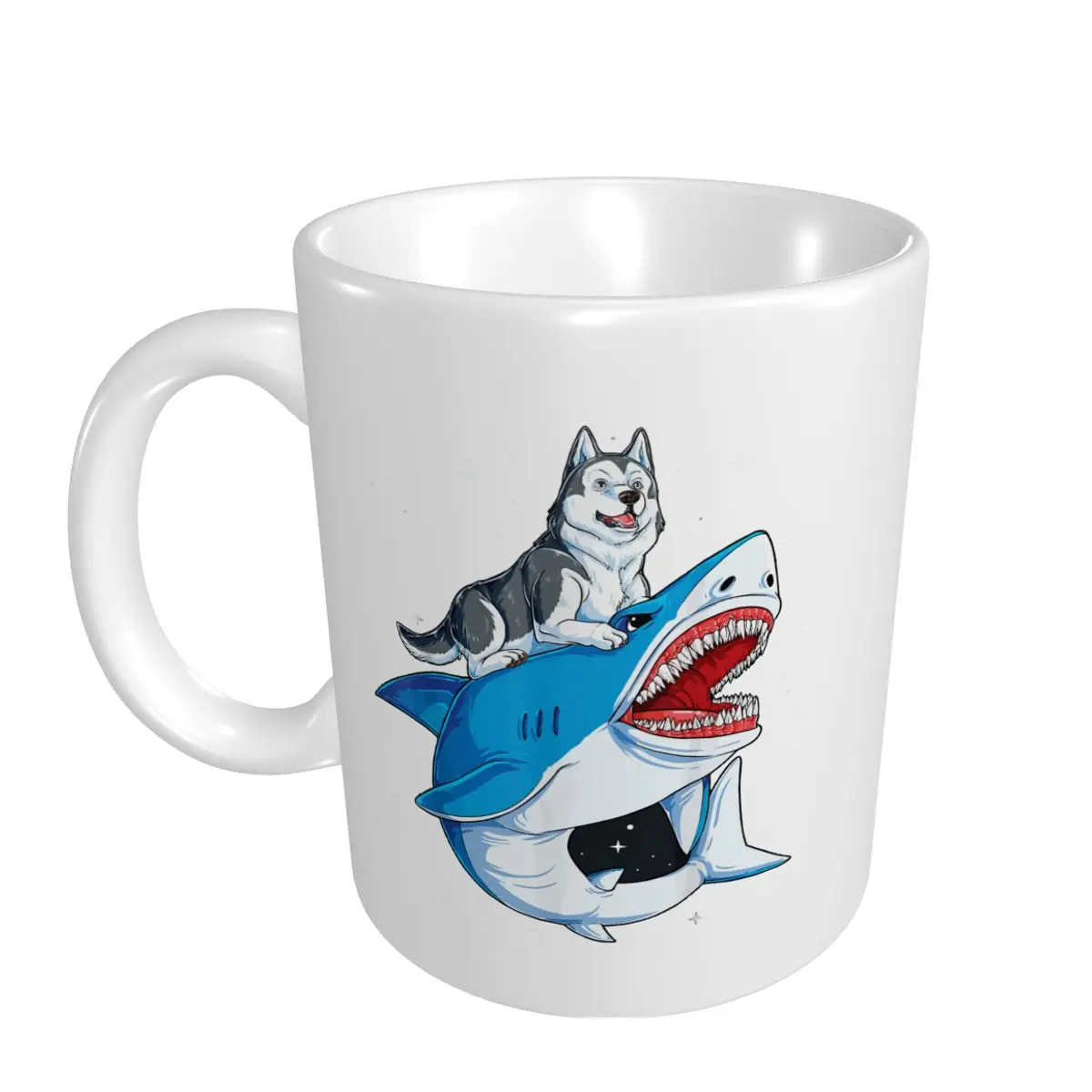 Mark Cup Mug Siberian Husky Shark Jawsome Dog Lover Gifts Space Galaxy Coffee Mugs Tea Milk Water Cup Travel Mugs Office Home