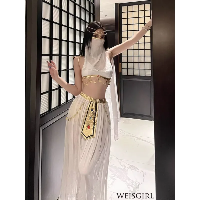 تخصيص مثير علاء الدين آلهة سحر غريب الرغبة النقية المنطقة الغربية راقصة ليلة المرحلة تأثيري الهندي ملابس رقص البطن