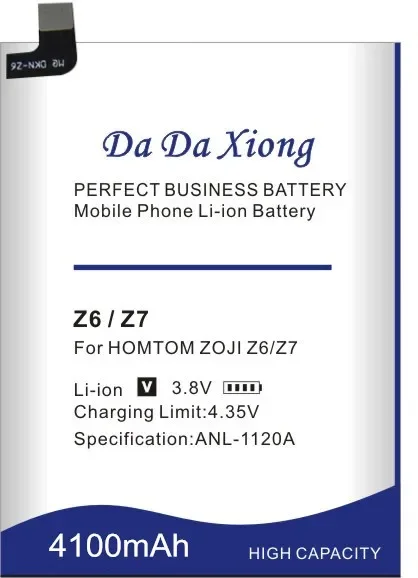 For HOMTOM ZOJI Z6 / Z7 Smart Phone Replacement Battery, 4100mAh,  New, Tools