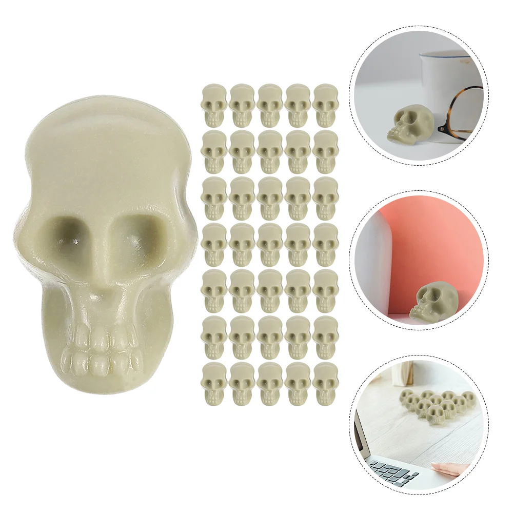 100 Pcs Mini Skulls 100pcs DIY Accessories Party Supplies Manual Halloween Model Decoration Decors Plastic