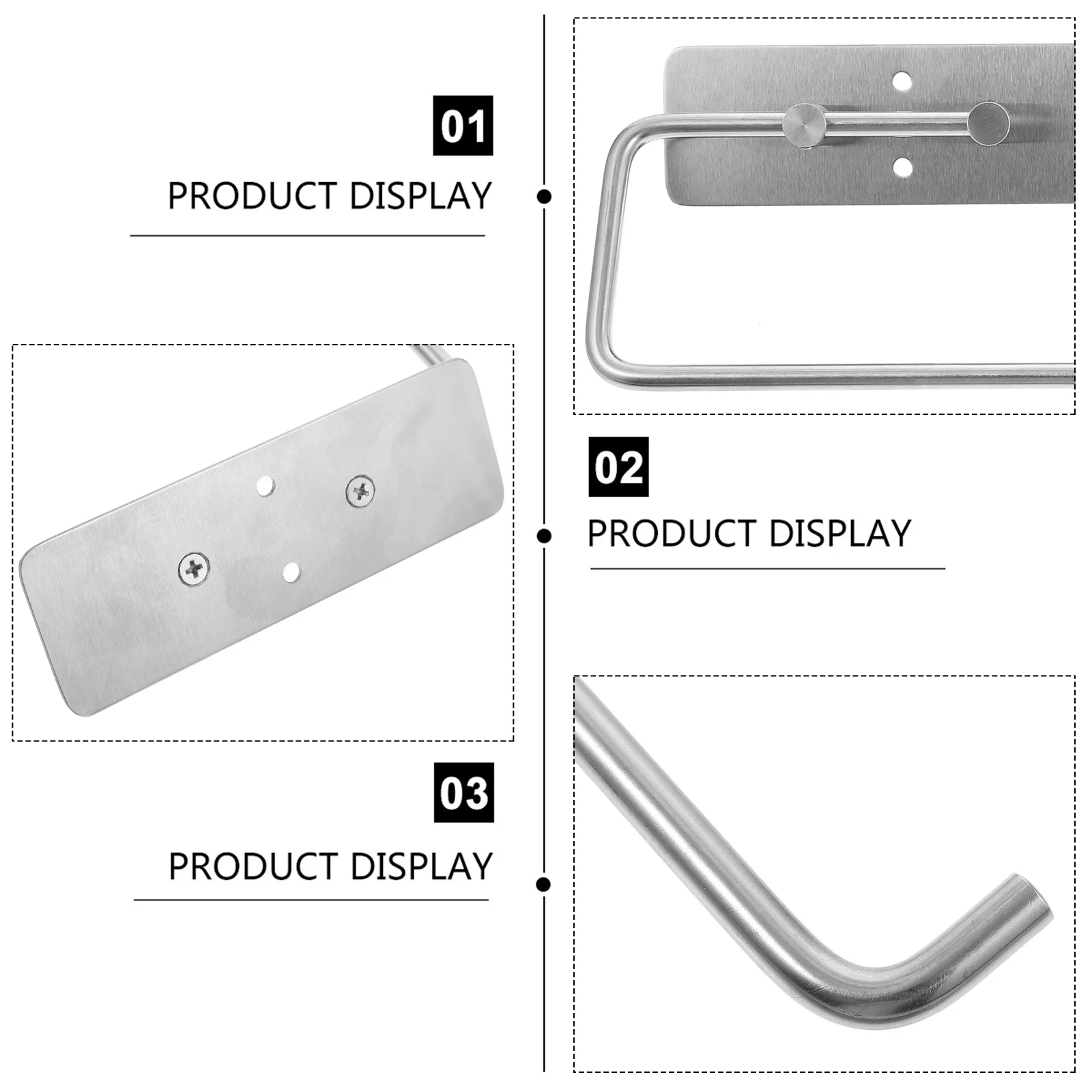 

1Pcs Stainless Steel Toilet Roll Rack Easy Install Long Lifespan Stylish Storage for Bathrooms Kitchens Restaurants