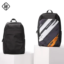 Mochila Hk-Viagem Masculina, Mochila Oxford Casual, Bolsa para Laptop Material Preto, Marca de Qualidade, Moda Personalizada