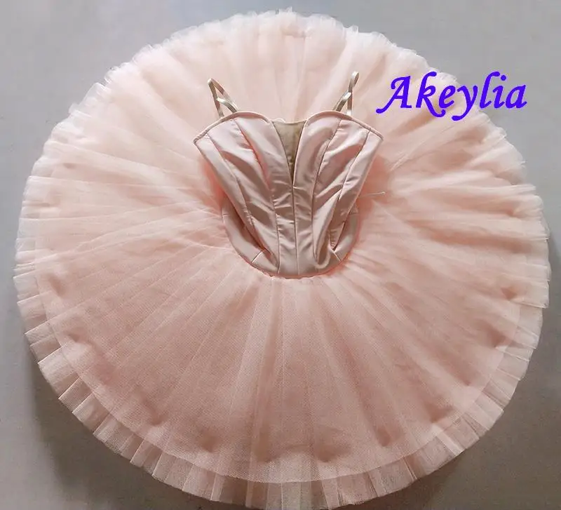 Dark green Professional Ballet Tutu yellow without Decoretion Women emerald Pancake Performance Stage Pancake Ballet Tutu Girl