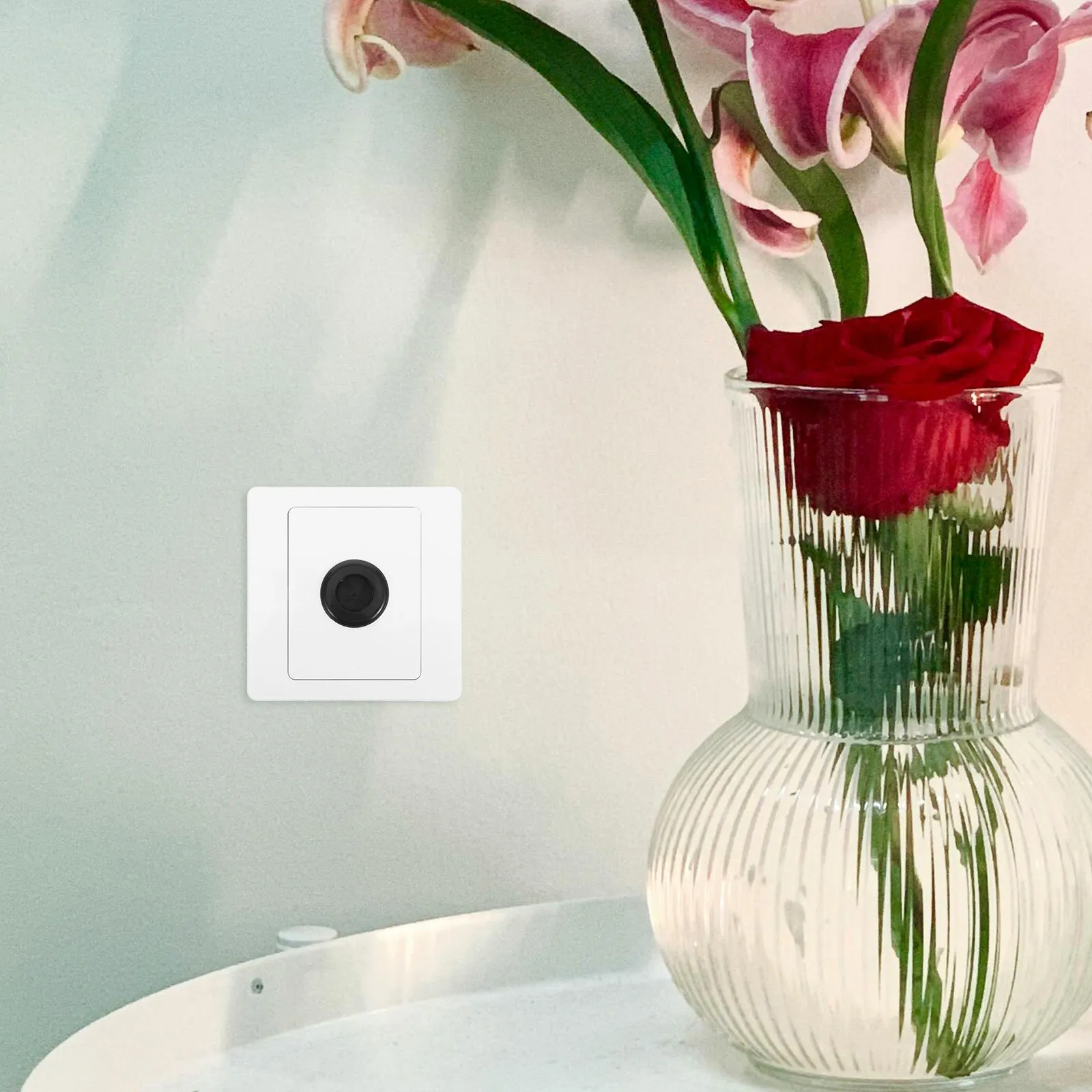 2Pcs Cable Wall Plate Decorative Blank Panel Cable Pass Through Wall Hole Cover for Outlet Socket Cover Decorative Outlet Covers