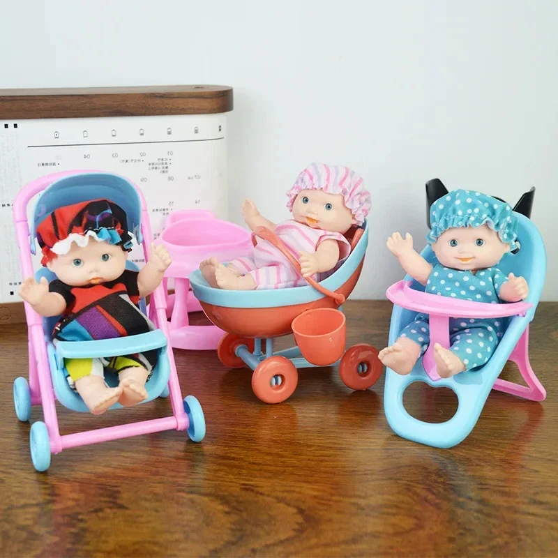

12cm Kawaii Cute New Reborn Baby Lifelike Mini Silicone Doll Educational Toys Cartoon Kids Toy for Children Birthday Gift