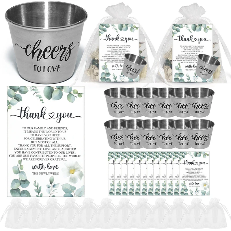 

【ZYAA-1】12PCS Wedding Banquet Gift Small Wine Glass Set Bridal Souvenir Bridal Shower Birthday Event Gift Party Gift