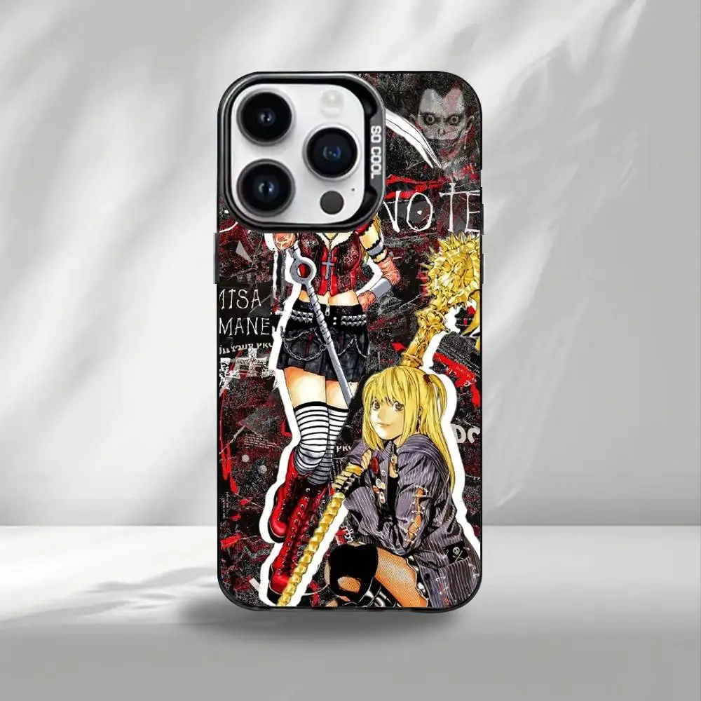 미사 데스노트 폰 케이스 아이폰17,16,15,14,13,12,11 플러스,프로 맥스 블랙 캔디 매트 충격 방지 커버