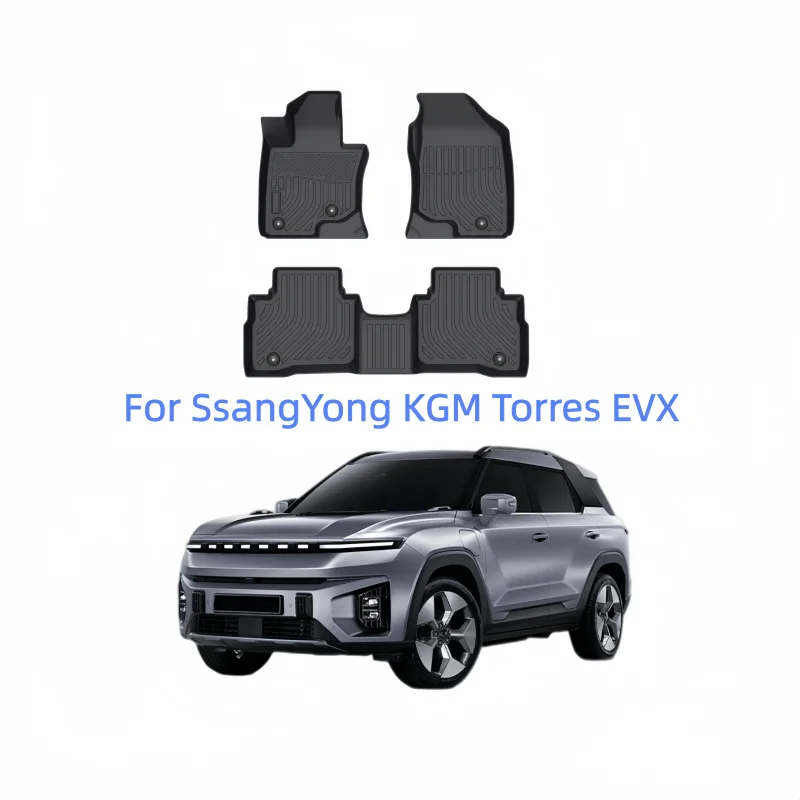 Für SsangYong KGM Torres EVX TPE Autofußmatten Passgenau OEM-Ersatz Wasserdichte Allwetter-Fußmatten Vorne und Hinten Autoteile