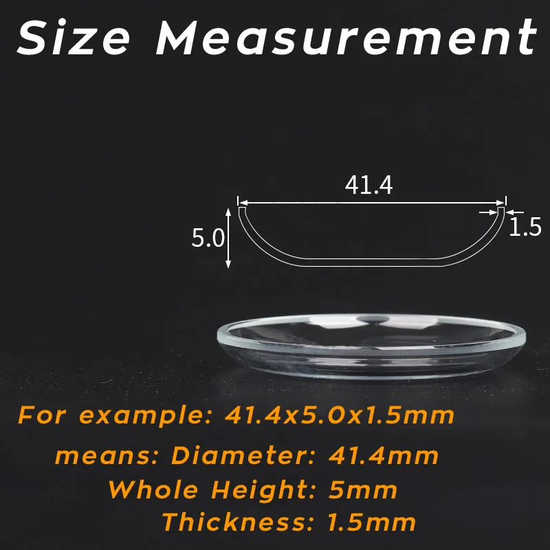 Watch Accessories Round AR Coating Mineral Watch Glass Mirror 25mm-34.5mm Transparent Pot Lid Shape Watch Crystal Lens