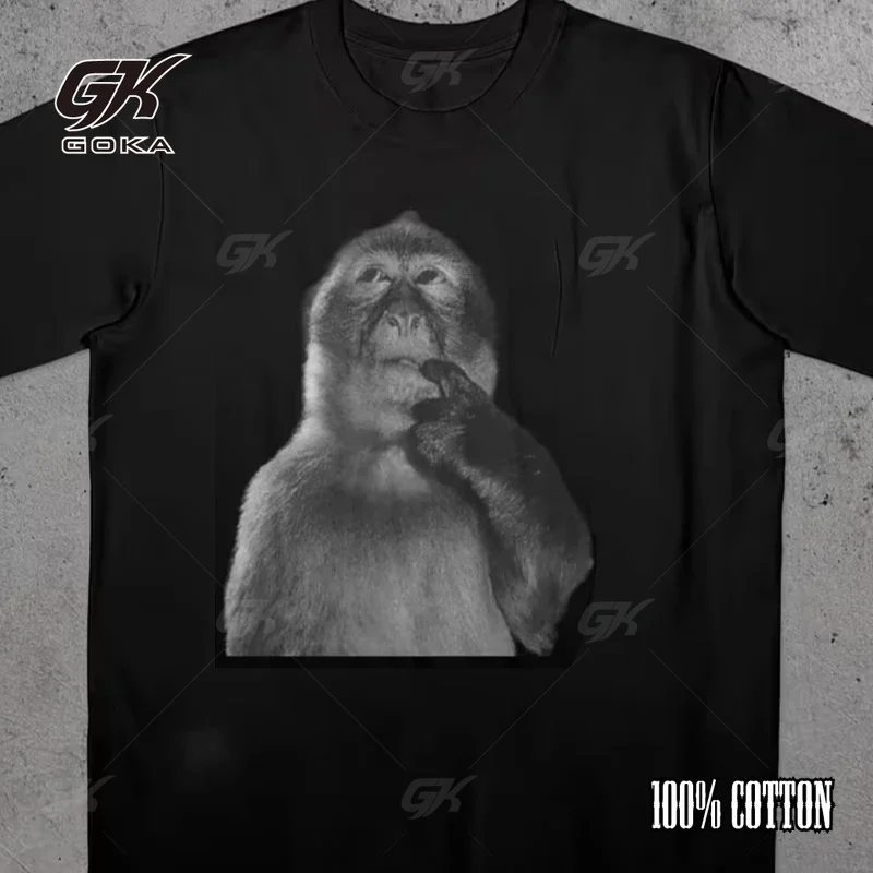 Funny Monkey Shirt Silly Meme T-shirt Memes Tee 90s Vintage Bootleg Odd Core This Soft Tee Touch Great with Jeans Tops