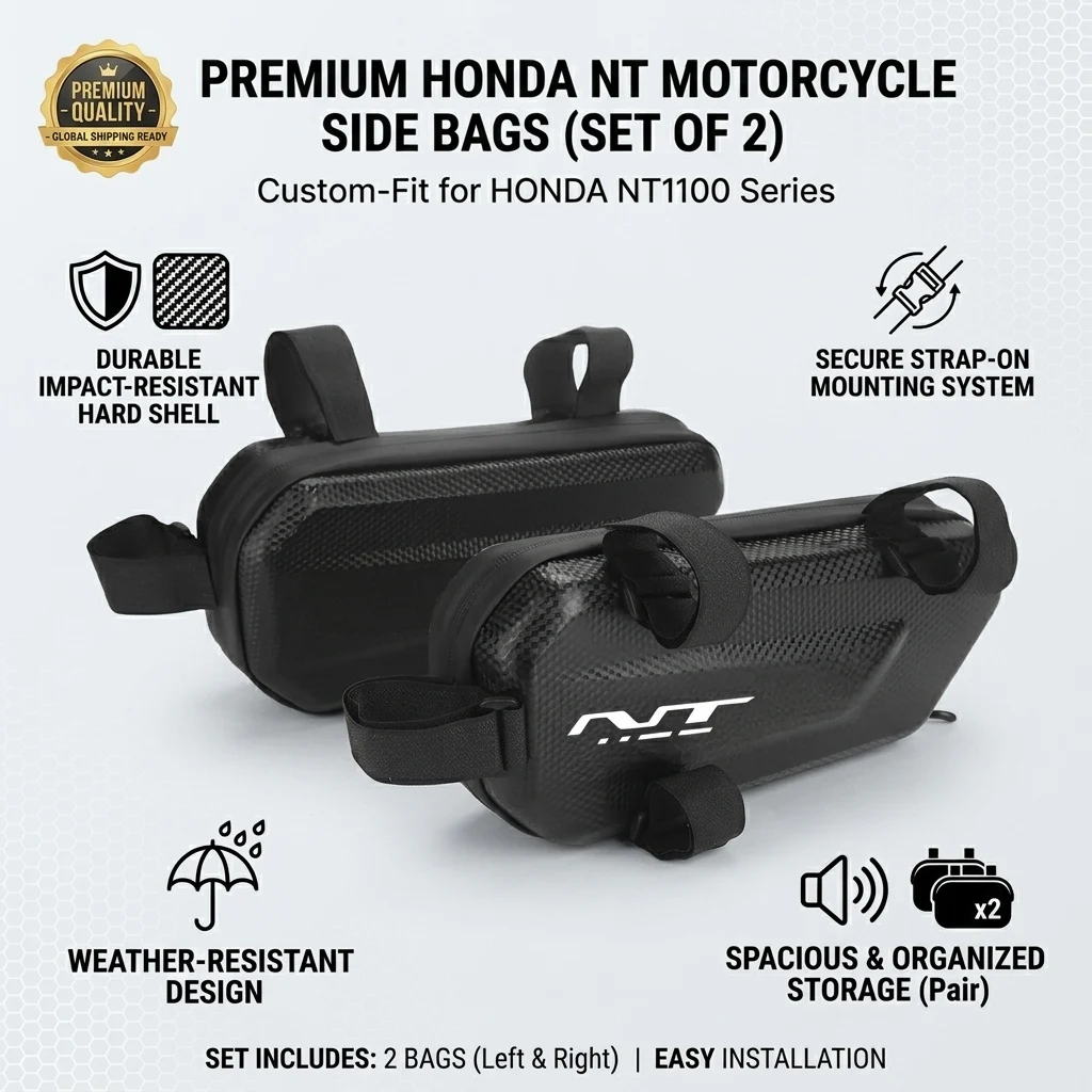 360° Waterproof Protection Hard Shell 3L Motorcycle Gear Bag With LOGO For Honda NT1100 NT 1100 NT-1100