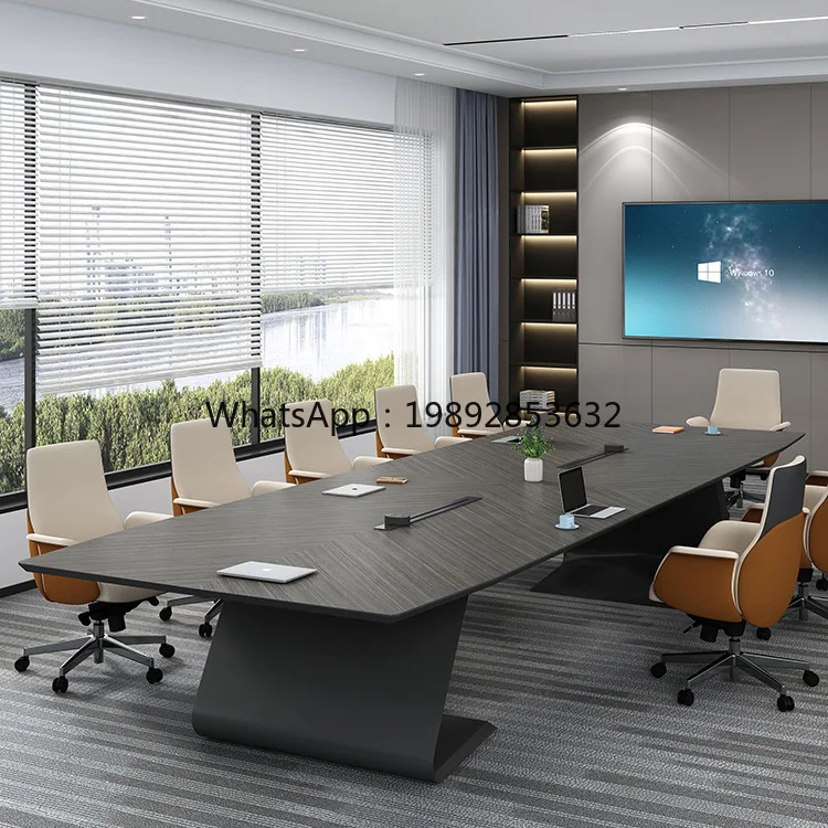 LYY Light Luxury Conference  Long Table Office Furniture Simple Modern Large Conference Room Discussion Training  Work Desk