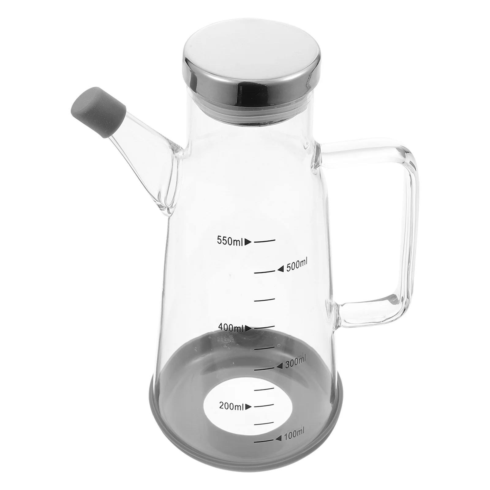 

Stainless Steel Oil Bottle Transparent Glass Seasoning Container with Scale for Kitchen Home Restaurant Glass Seasoning Bottle