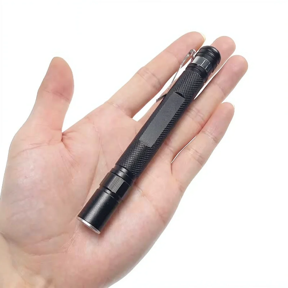Portable LED Pen Torch Aluminum Flashlight Mini Pocket Clip Tool For Daily Use Camping Hiking Emergency Lighting