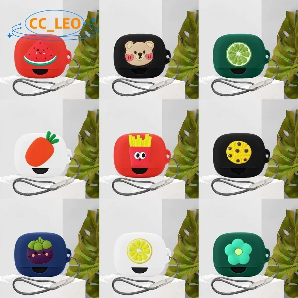 Для Anker Soundcore AeroFit Pro Чехол милый фруктовый ремешок Anker Soundcore AeroFit Pro защитный чехол мультяшный цветок