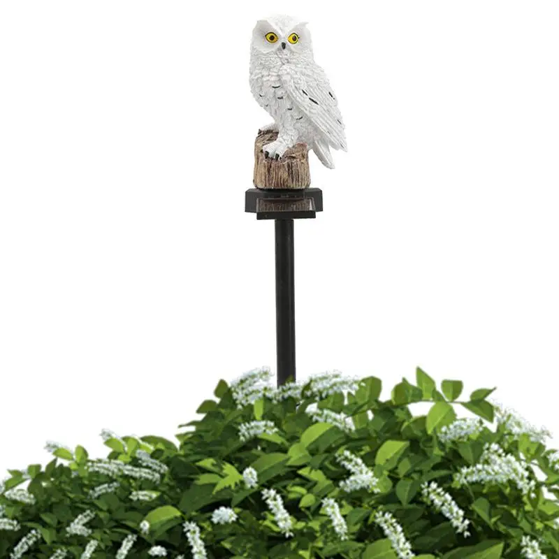 

Outdoor Bird Decor Cute Bird Figurine Lamp Cute Animal Statue Garden Bird Light Resin Bird Solar Powered Light With Stake For