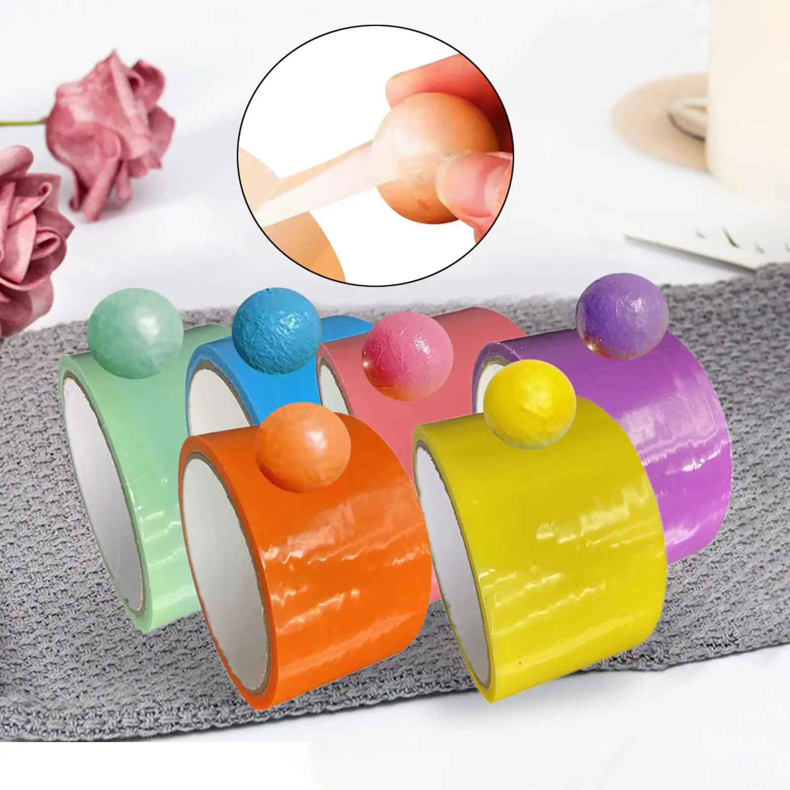 Handmade Sticky Ball Rolling Tape 20M Length Party Game for Adult Children