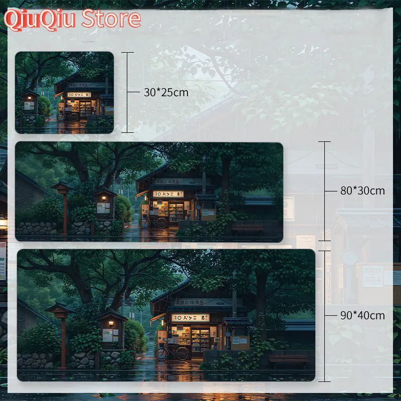 Green Plants Mouse Pad Scenery Healing Department Game Mousepad XXL Soft Rubber Gamer Cabinet Mat Keyboard Computer Pads