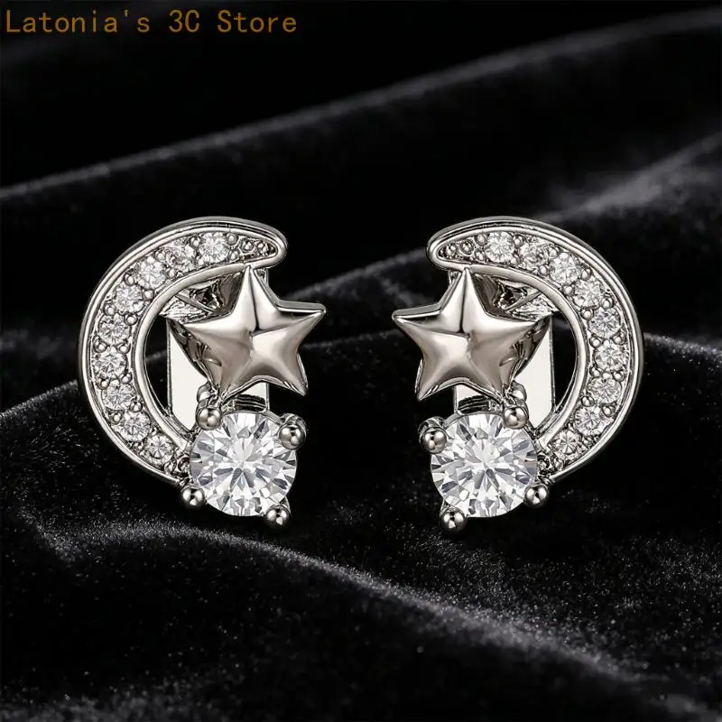 Schimmernder Mond-Stern-Muster-Kopfhörerschmuck für Freeclip1/2, universelles Alltagszubehör, korrosionsbeständig – Detail 4
