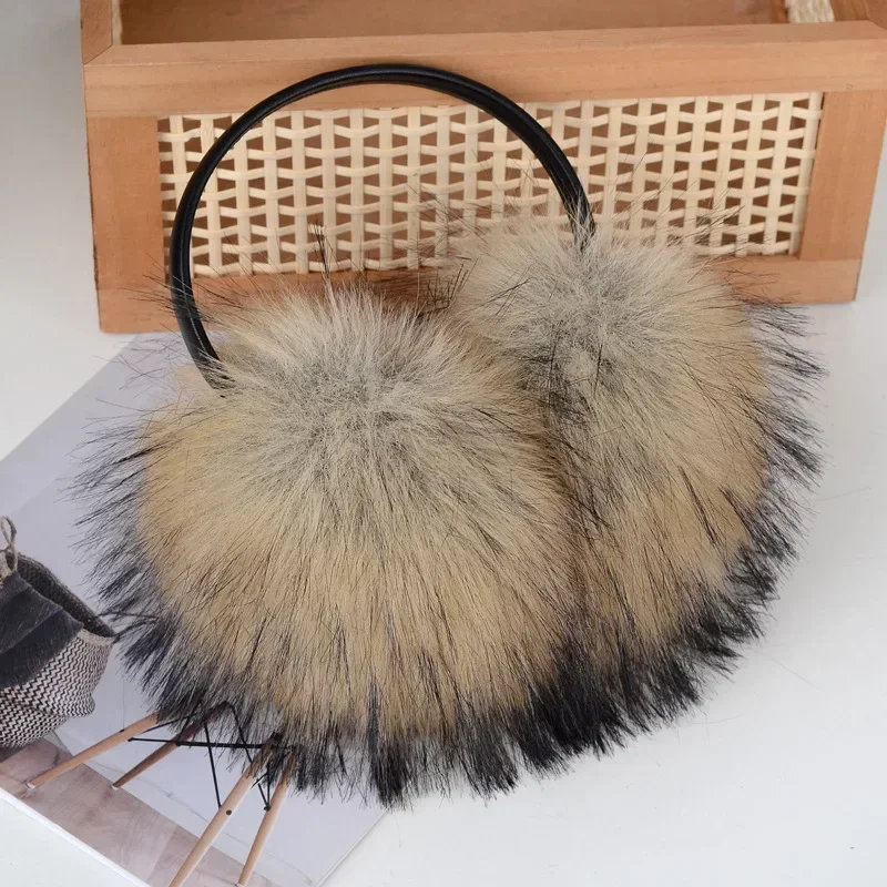 Women Winter Faux Fur Earmuffs Thick Warm Soft Faux Fox Fur Earmuffs Girls Fashion Hight Quality Faux Fox Fur Ear Protection