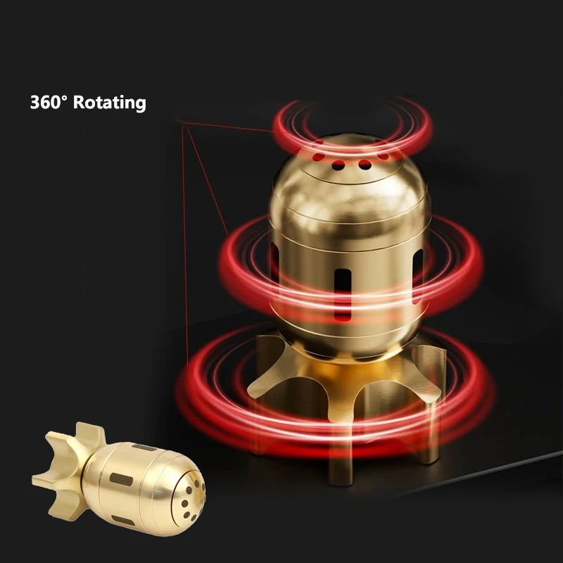 Brass  Funny 360 Degree Rotating Finger Torpedo Gyroscope Creative Gifts Fidge Toys