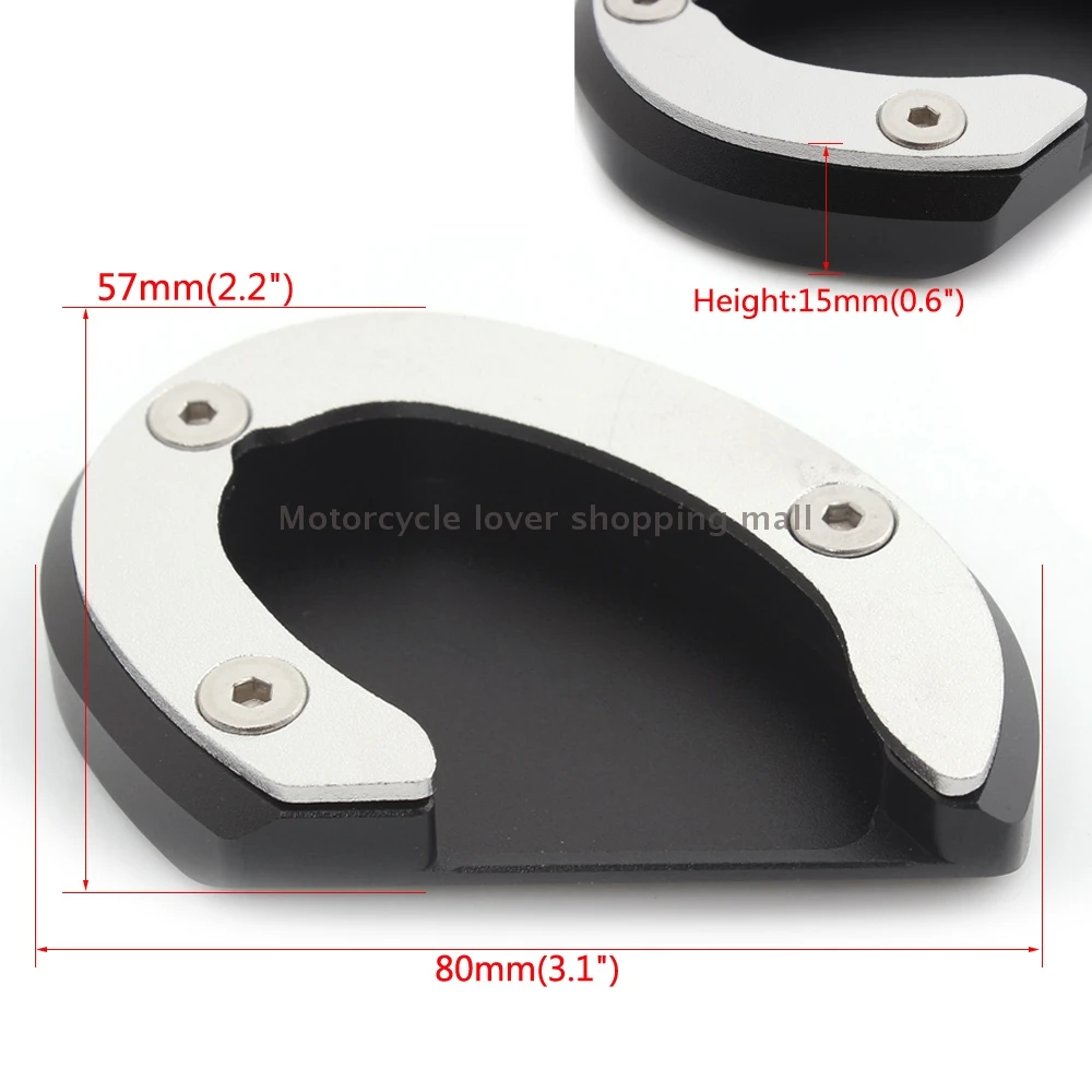 For Triumph Bonneville Bobber T100 T120 2016-2020 Moto Side Stand Extension Enlarge Pad Foot Support Cover Accessory