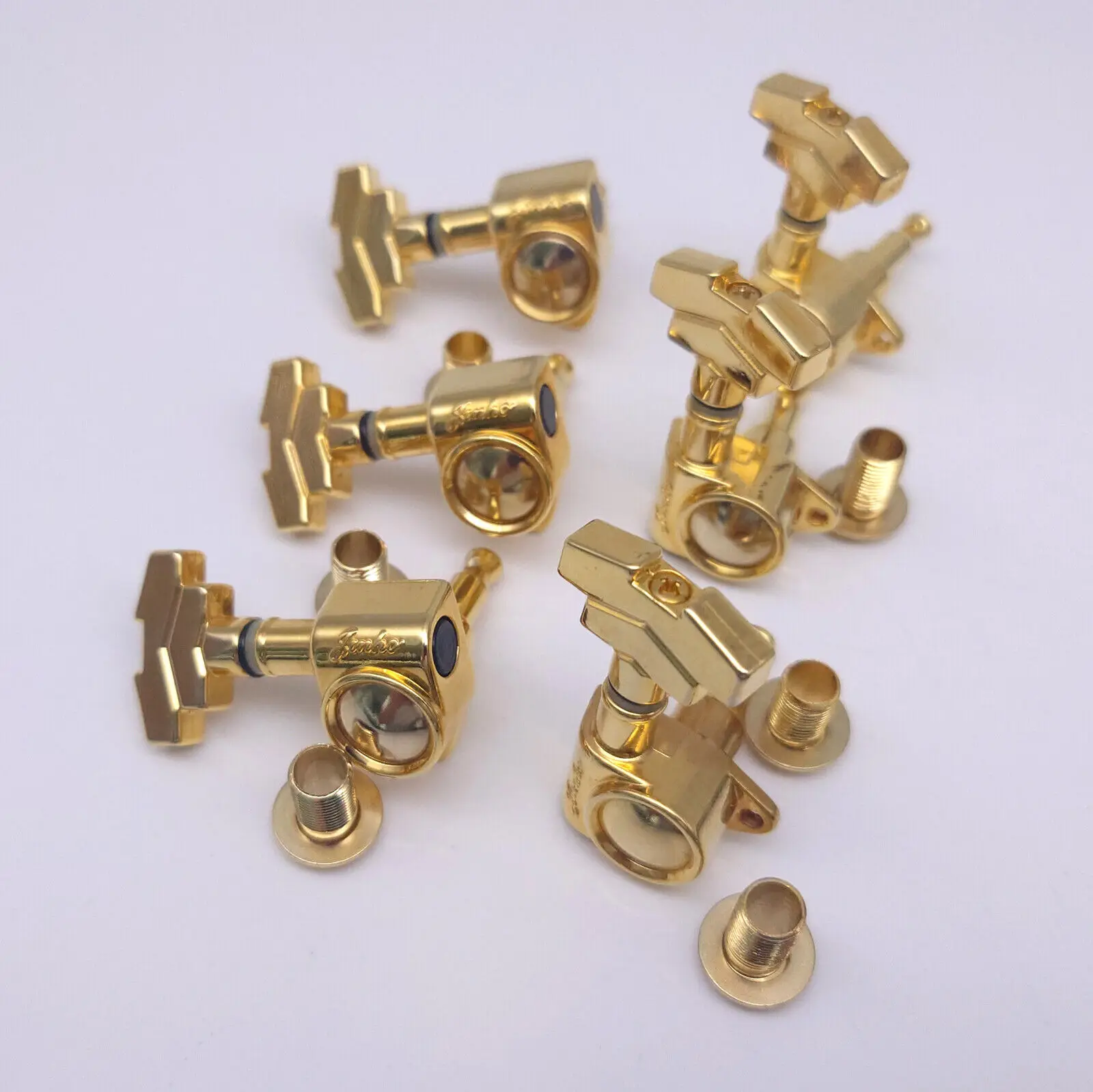 3L3R Guitar Tuners Gold Guitar Tuning Pegs Set 18:1 Gears 109 Series Rotomatic Imperial Style for 3L3R Stlye Electric Guitars