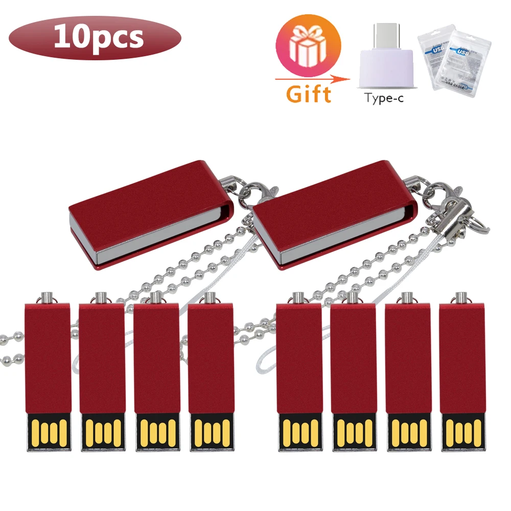 

10pcs/lot Free Custom Logo Usb 2.0 Flash Drive Pen Drive 4gb 8gb 16gb Pendrive 32 Gb Usb Memory Stick 64gb Usb Metal Flash Drive